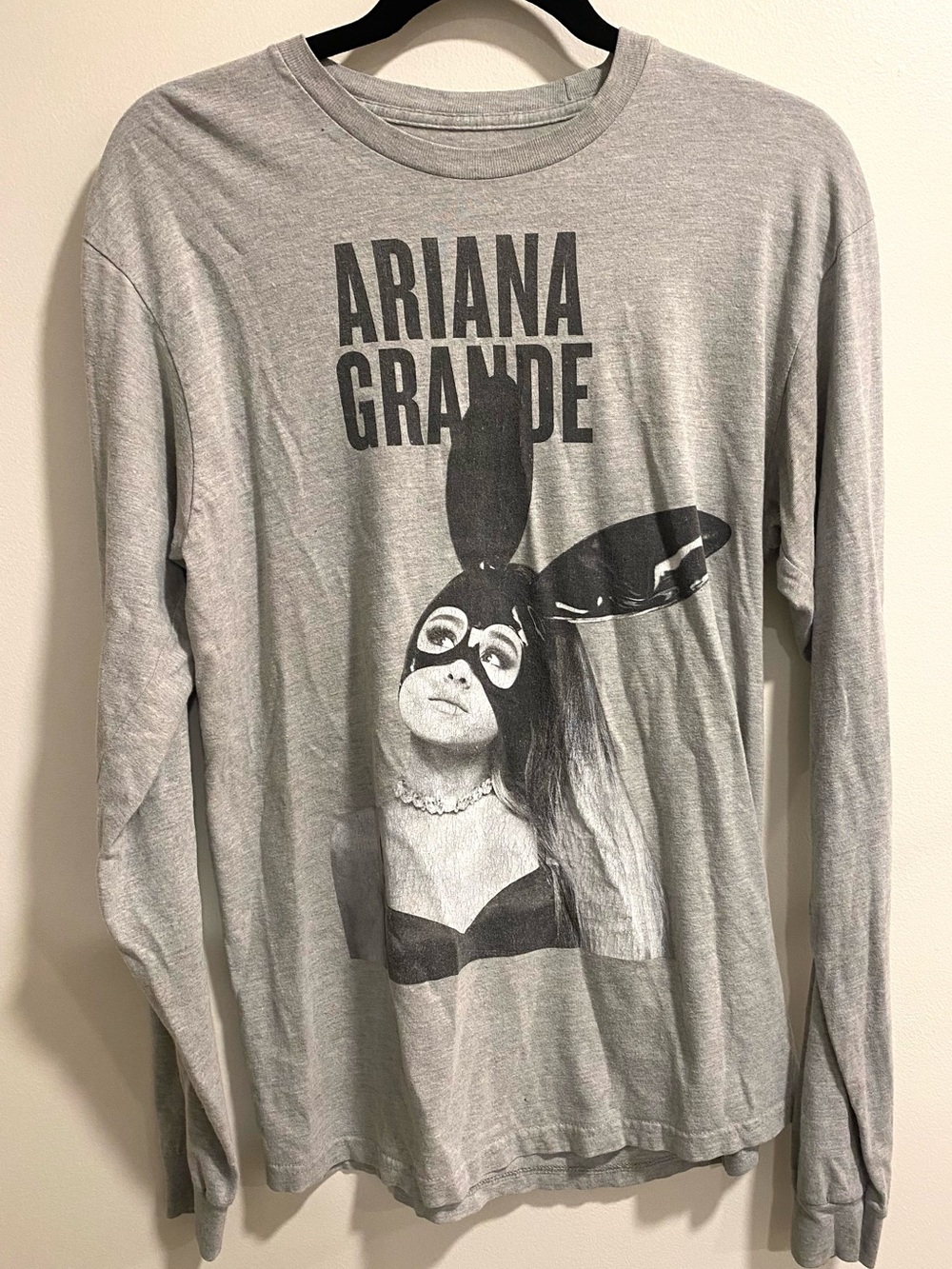 Ariana Grande Grey Dangerous Woman Concert Long Sleeve Tee